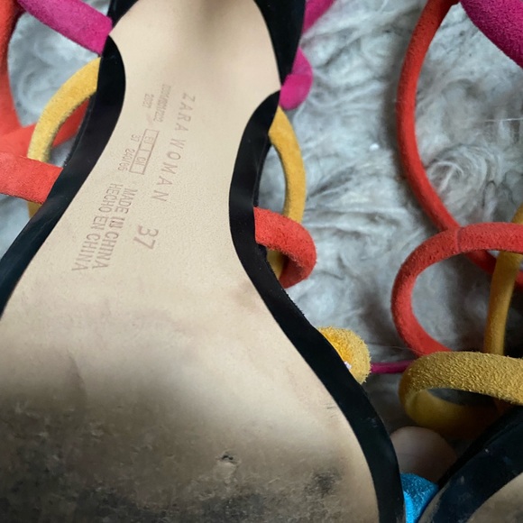 Zara woman rainbow heels size 37 - Picture 4 of 6